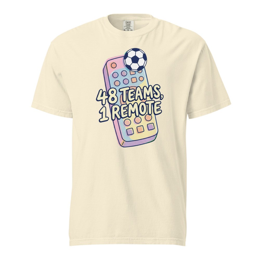 48 Teams, 1 Remote Heavyweight Tee in Ivory