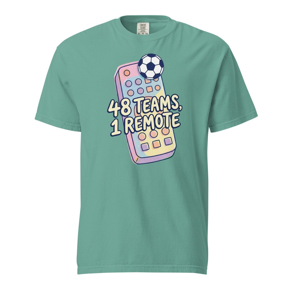 48 Teams, 1 Remote Heavyweight Tee in Seafoam