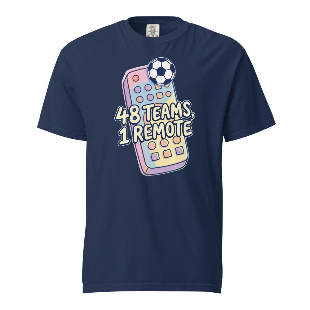 48 Teams, 1 Remote Heavyweight Tee in True Navy