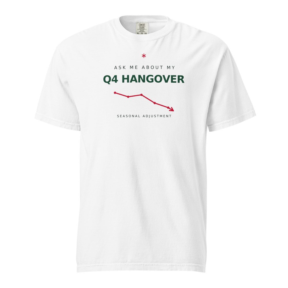 Ask me about my Q4 hangover. Heavyweight Tee in White