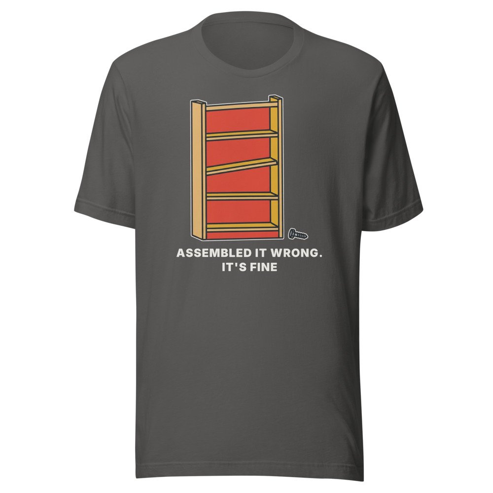 Assembled it wrong. It's fine. Classic Tee in Asphalt