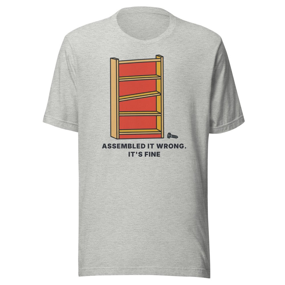 Assembled it wrong. It's fine. Classic Tee in Athletic Heather