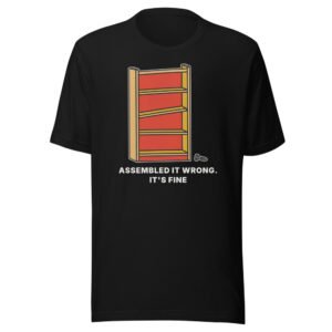 Assembled it wrong. It's fine. Classic Tee in Black