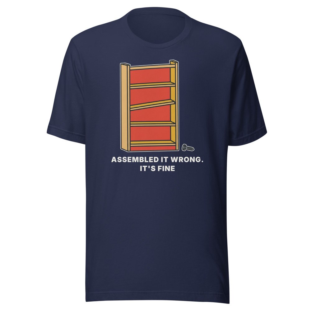 Assembled it wrong. It's fine. Classic Tee in Navy