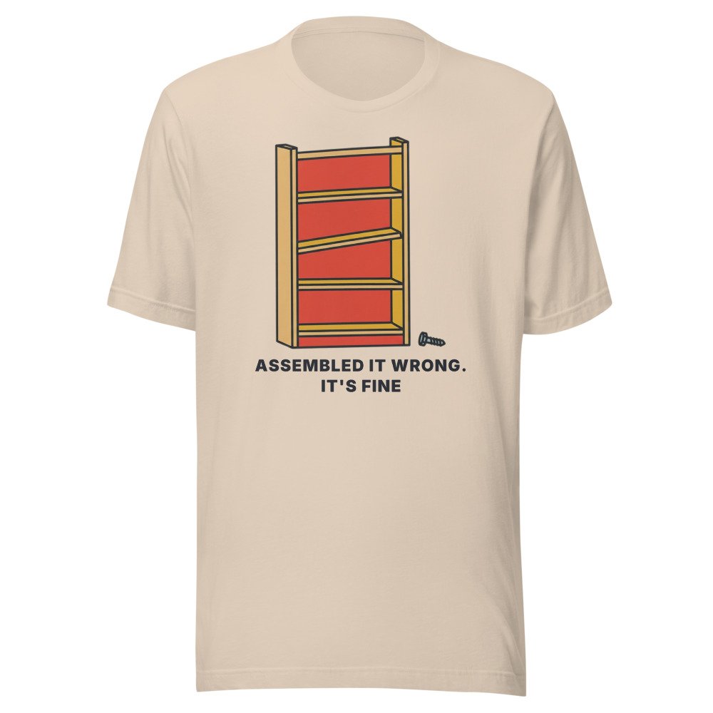 Assembled it wrong. It's fine. Classic Tee in Soft Cream