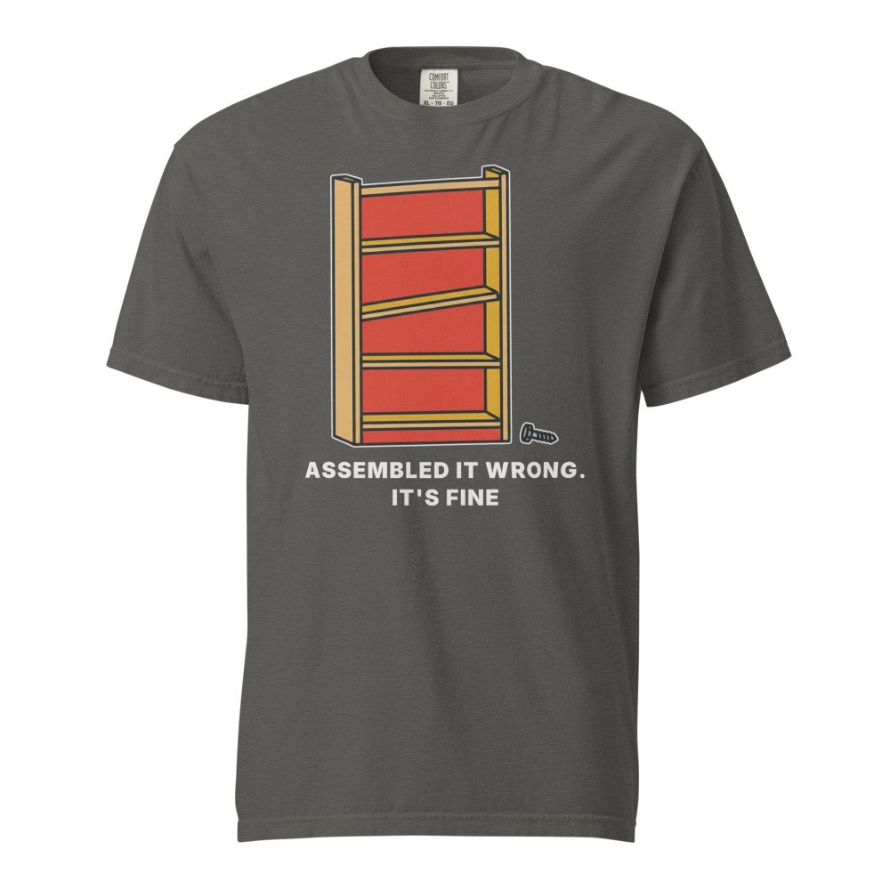 Assembled it wrong. It's fine. Heavyweight Tee in Pepper