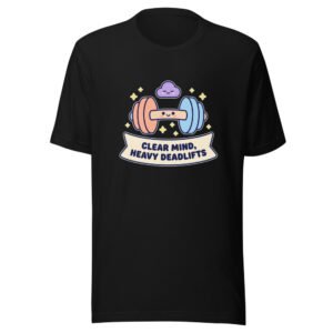 Clear Mind, Heavy Deadlifts Classic Tee in Black