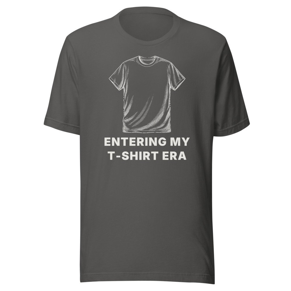 Entering my T-shirt Era Classic Tee in Asphalt