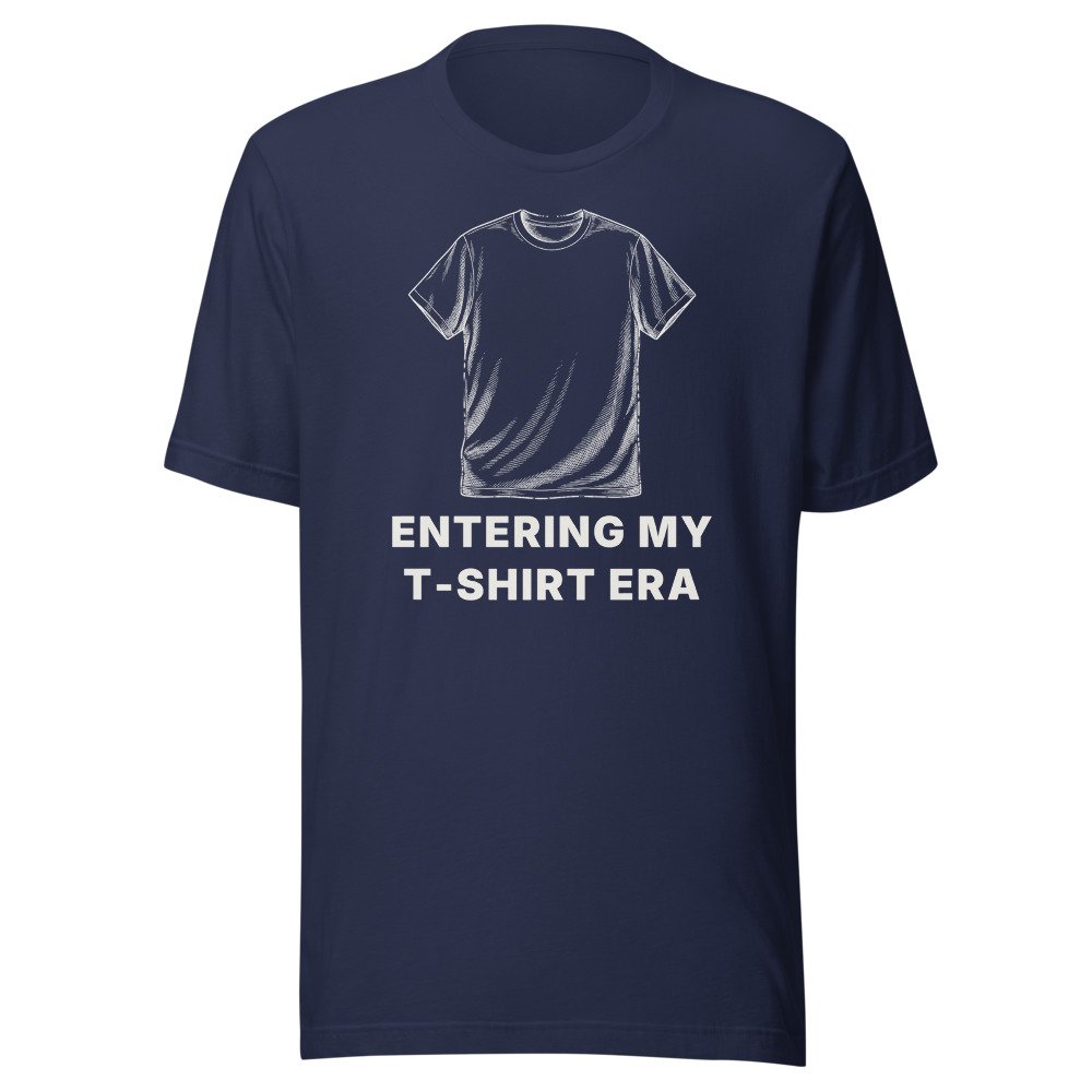 Entering my T-shirt Era Classic Tee in Navy