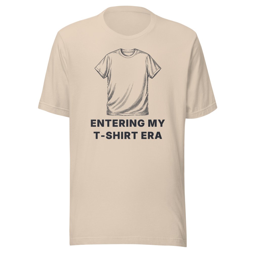Entering my T-shirt Era Classic Tee in Soft Cream