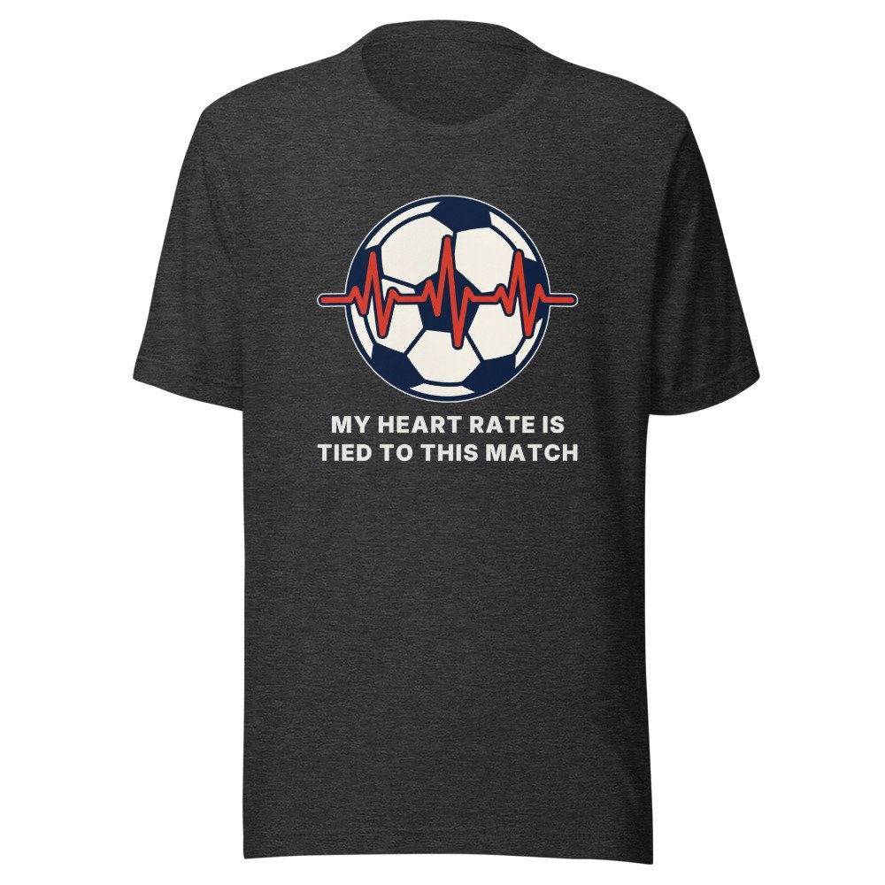 My Heart Rate Is Tied To This Match Classic Tee in Dark Grey Heather