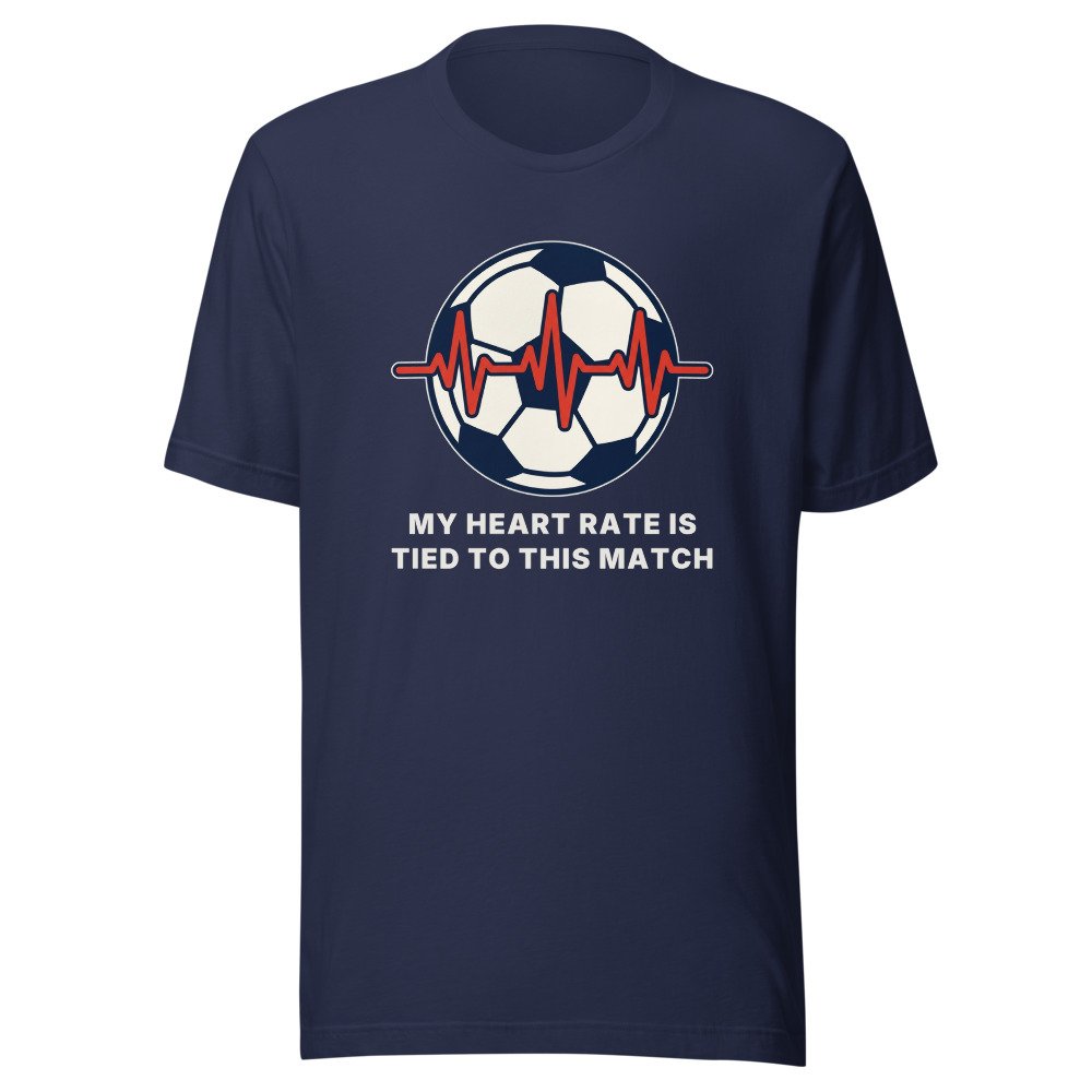 My Heart Rate Is Tied To This Match Classic Tee in Navy