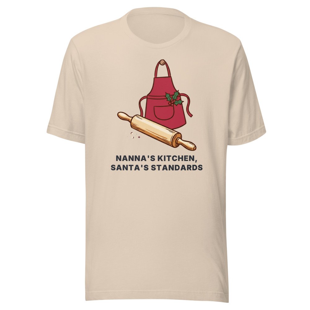 Nanna's kitchen, Santa's standards. Classic Tee in Soft Cream