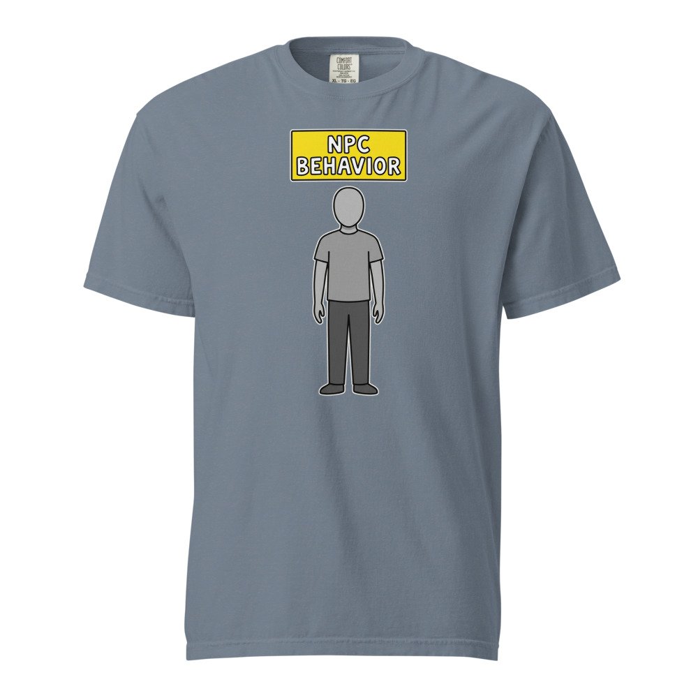 NPC Behavior Heavyweight Tee in Blue Jean