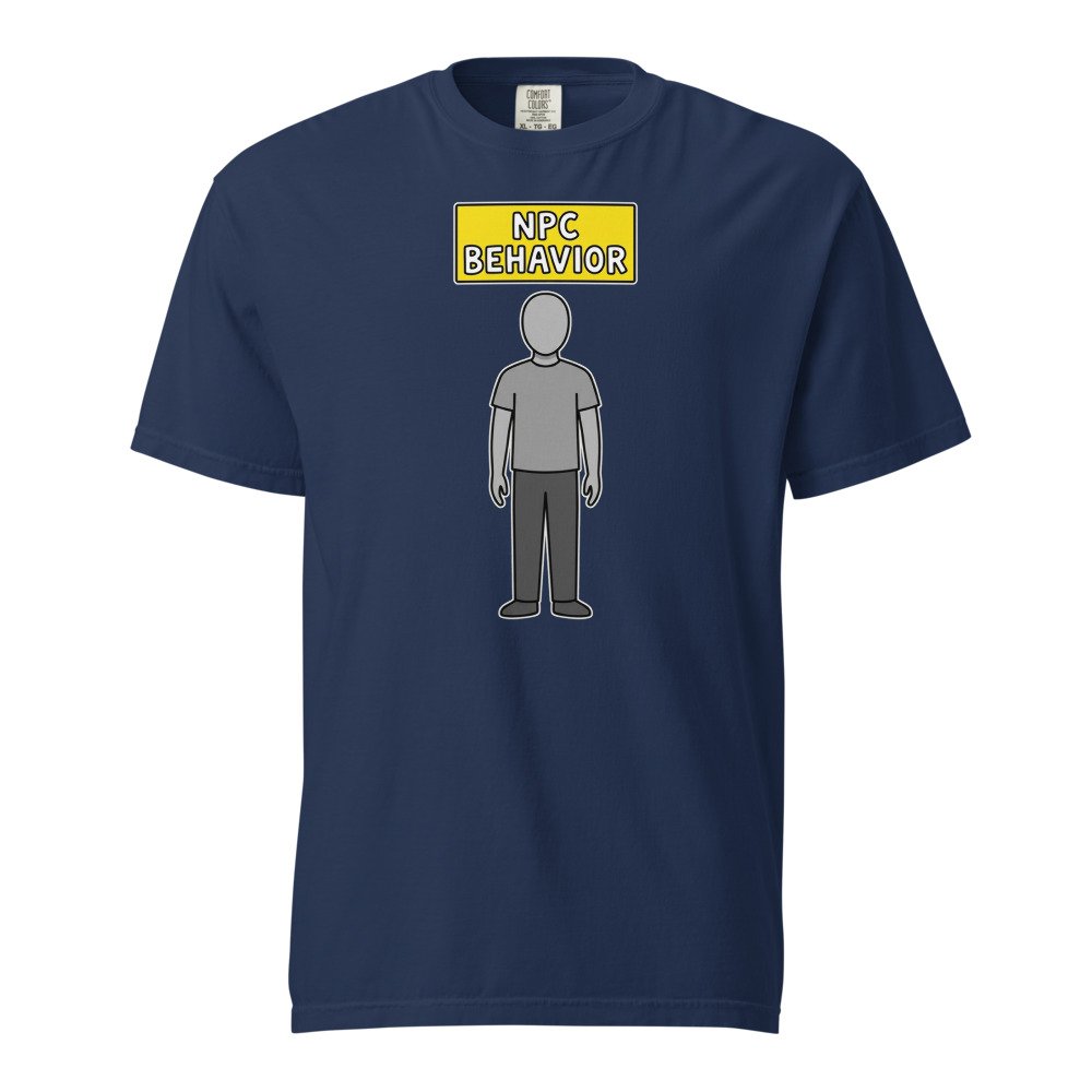 NPC Behavior Heavyweight Tee in True Navy