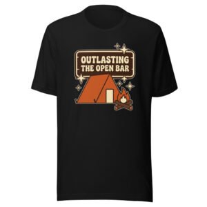 Outlasting the Open Bar Classic Tee in Black