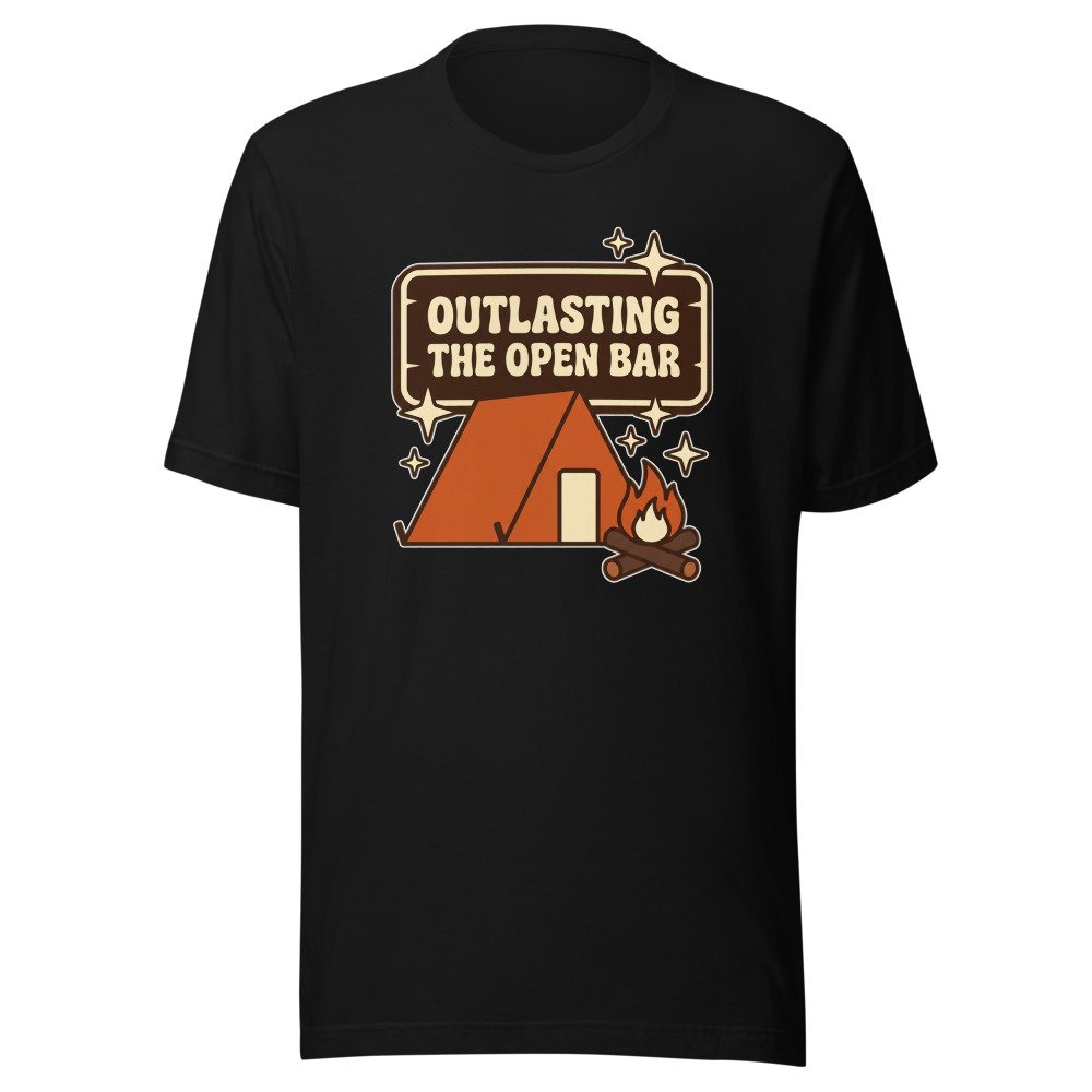 Outlasting the Open Bar Classic Tee in Black