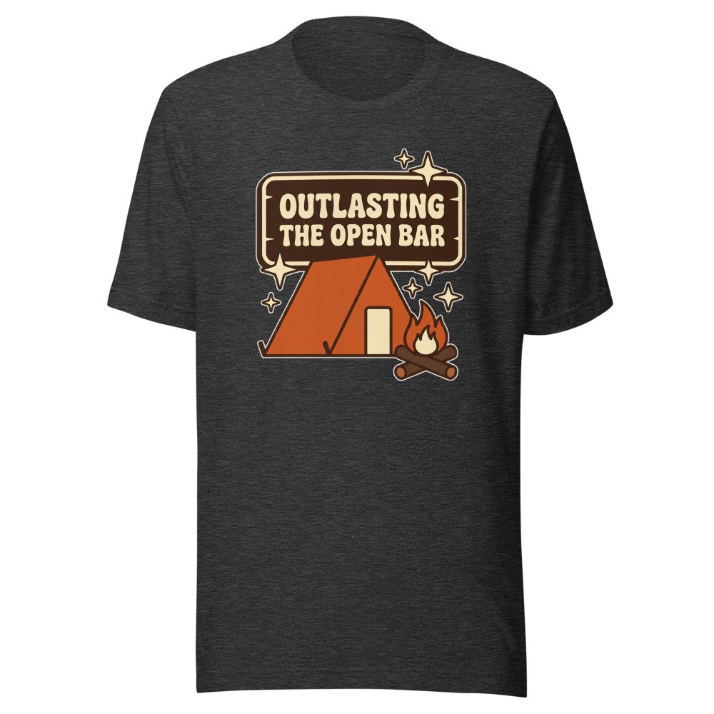 Outlasting the Open Bar Classic Tee in Dark Grey Heather
