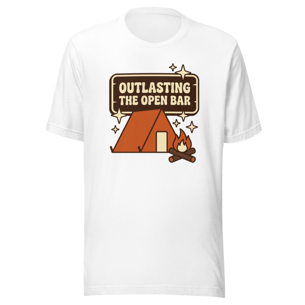 Outlasting the Open Bar Classic Tee in White