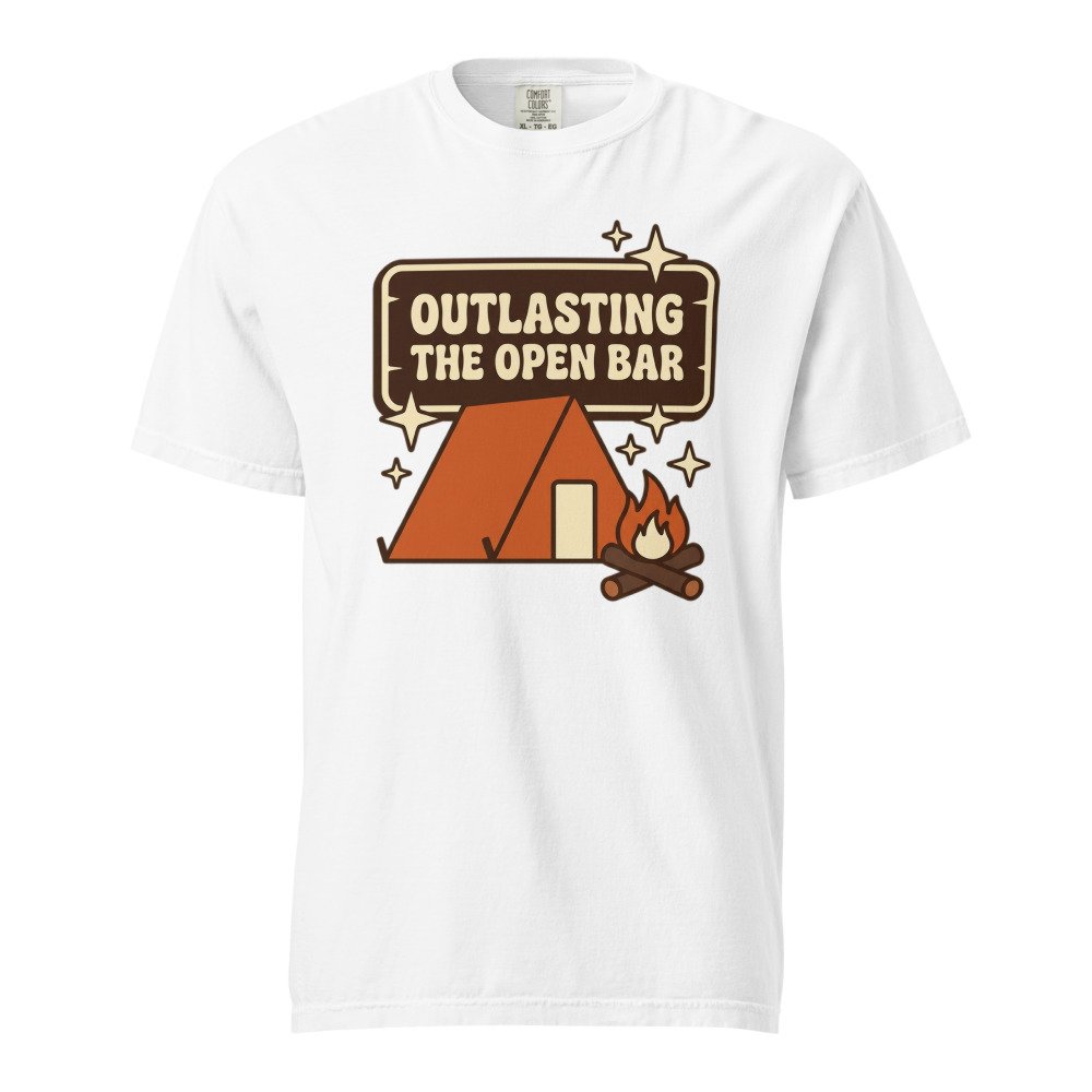 Outlasting the Open Bar Heavyweight Tee in White