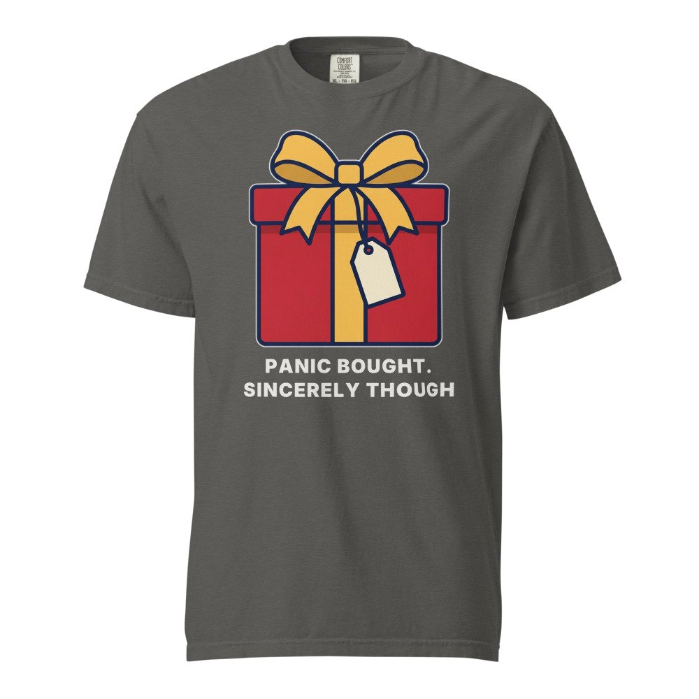 Panic bought. Sincerely though. Heavyweight Tee in Pepper
