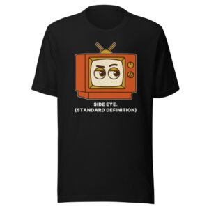 Side Eye. (Standard Definition) Classic Tee in Black