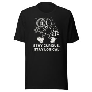 Stay Curious. Stay Logical Classic Tee in Black