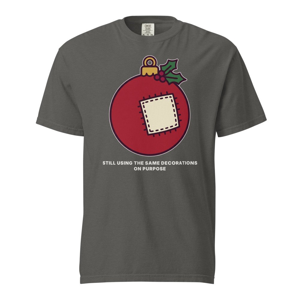 Still using the same decorations. On purpose. Heavyweight Tee in Pepper