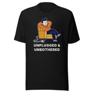 Unplugged & Unbothered Classic Tee in Black