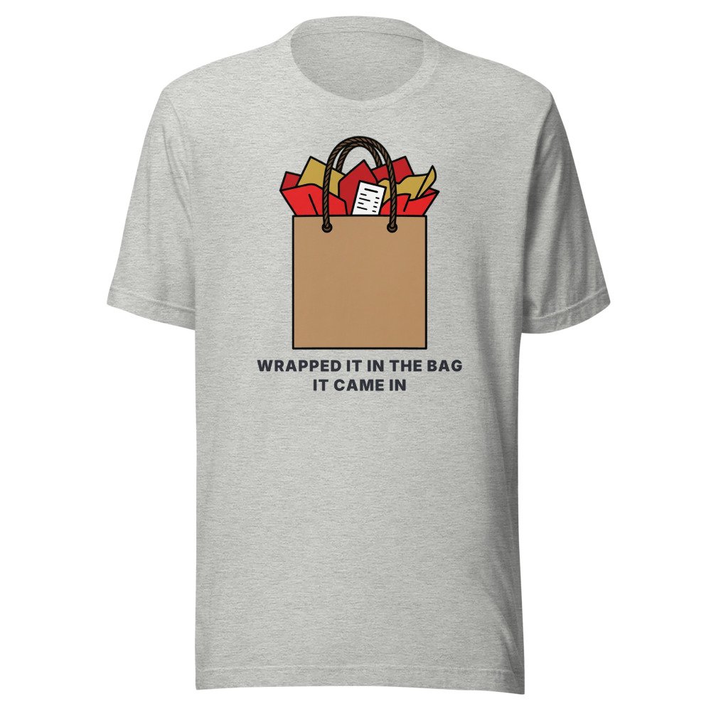Wrapped it in the bag it came in. Classic Tee in Athletic Heather