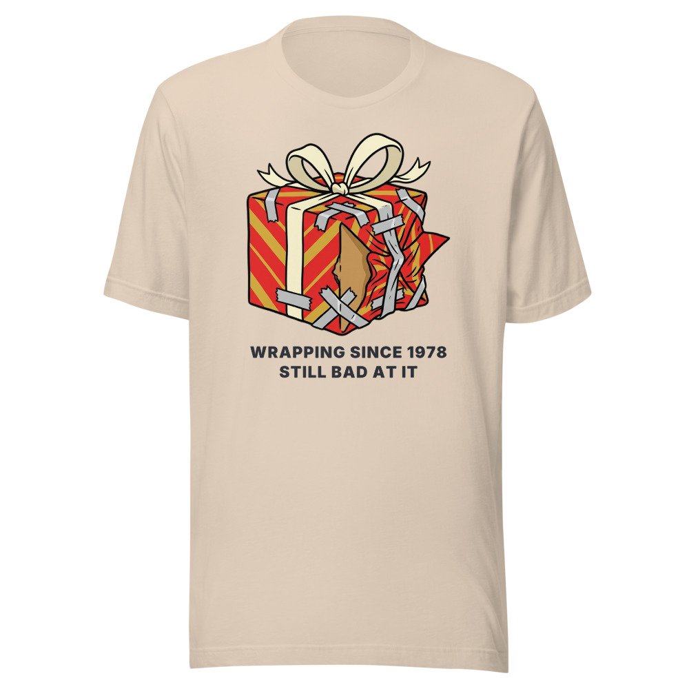 Wrapping since 1978. Still bad at it. Classic Tee in Soft Cream